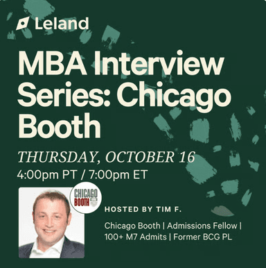 MBA Interview Series: Chicago Booth