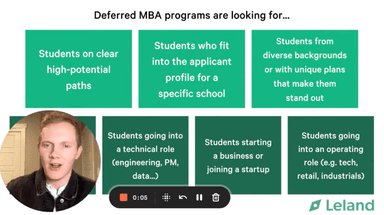 Who are Deferred MBA Programs Looking For?
