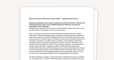 ATSU Dental School Essay Examples
