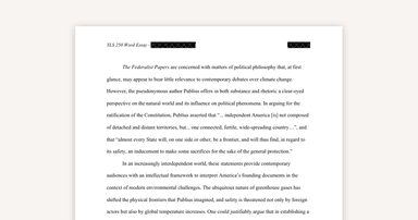 Example Yale Law 250 Essay
