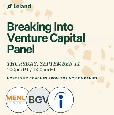 Breaking Into Venture Capital Panel
