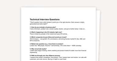Technical Interview Questions List