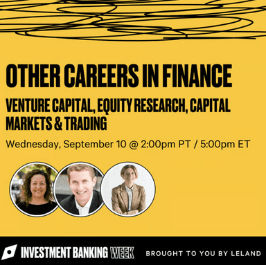 Other Careers in Finance - Venture Capital, Equity Research, Capital Markets & Trading