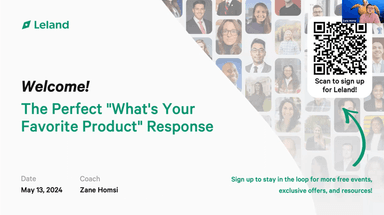 The Perfect "What's Your Favorite Product" Response