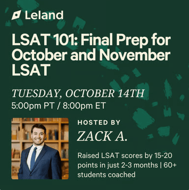 LSAT 101: Final Prep for October and November LSAT