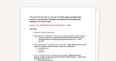 The Complete Case Interview Walkthrough