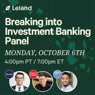 Breaking into Investment Banking Panel