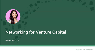 Networking for Venture Capital