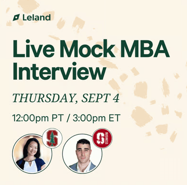 Live MBA Mock Interview