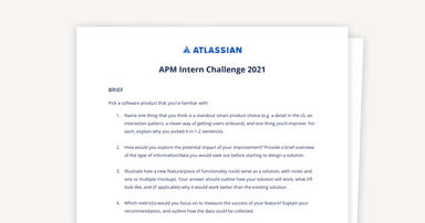 Atlassian APM Intern Case Prompt Example