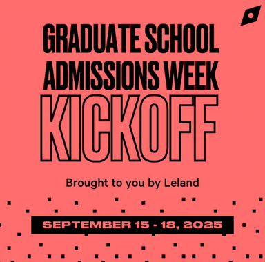 Graduate School Admissions Week (September 15-18) Kickoff
