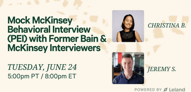 Mock McKinsey Behavioral Interview (PEI)