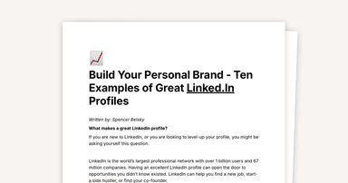Ten Examples of Great LinkedIn Profiles