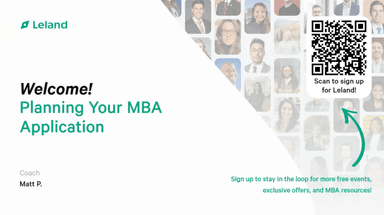 Planning Your MBA Application