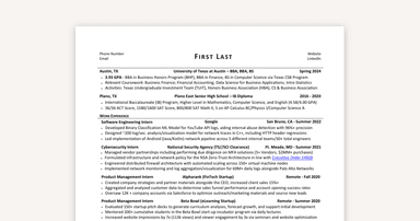 Resume - UT Austin to NSA & Google