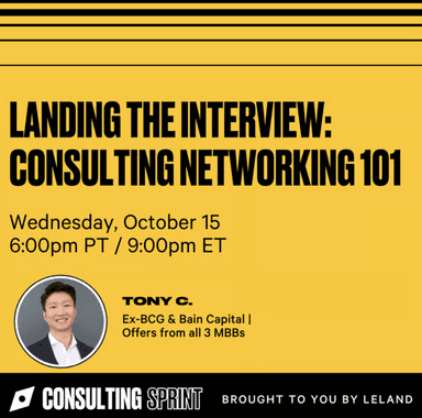 Landing the Interview: Consulting Networking 101