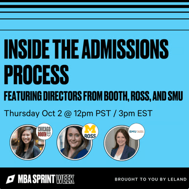 Inside the Admissions Process: Featuring Directors from Booth, Ross, and SMU