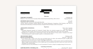 Successful Bain Resume – Economics, Research, and Global Leadership
