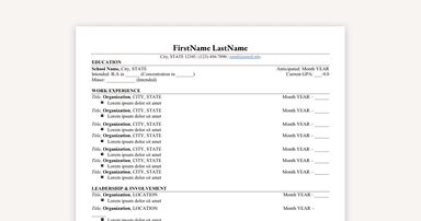 Resume Template - A Simple Professional Layout