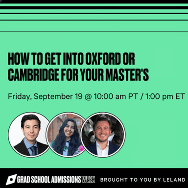 How to Get into Oxford or Cambridge for your Master's