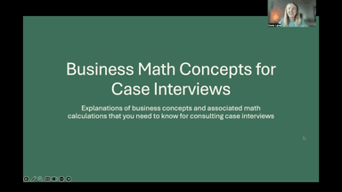 Business Concepts for Case Interview Math