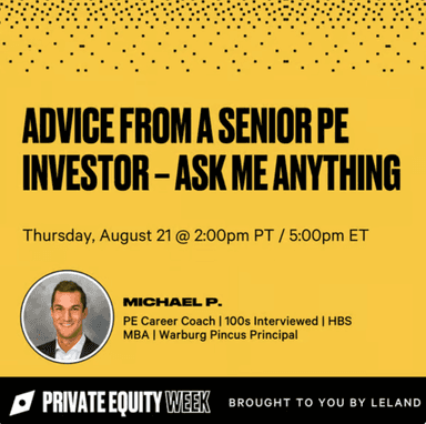 Advice from a Senior PE Investor – Ask Me Anything