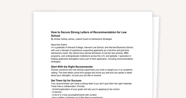How to Secure Strong Letters of Recommendation