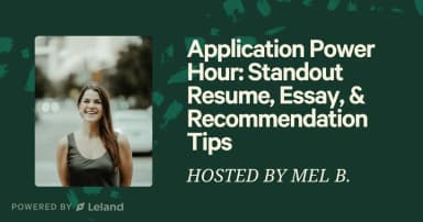 Application Power Hour: Standout Resume, Essay, & Recommendation Tips