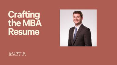 Crafting the MBA Resume