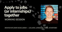 Apply to jobs (or internships) together — working session