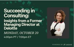 Succeeding in Consulting: Insights from a Former Deloitte MD