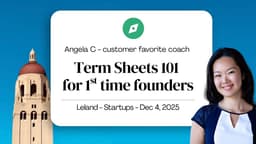Term Sheets 101 - For First Time Founders