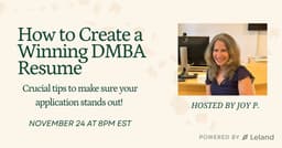 How to Create a Winning DMBA Resume: