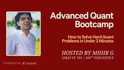 Advanced Quant Bootcamp