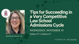 Tips for Succeeding in a Very Competitive Law School Admissions Cycle