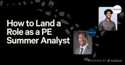 How to Land a role as a PE Summer Analyst