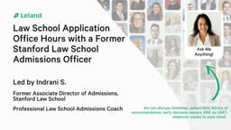 Law School App Office Hours with a Former Stanford Admissions Officer